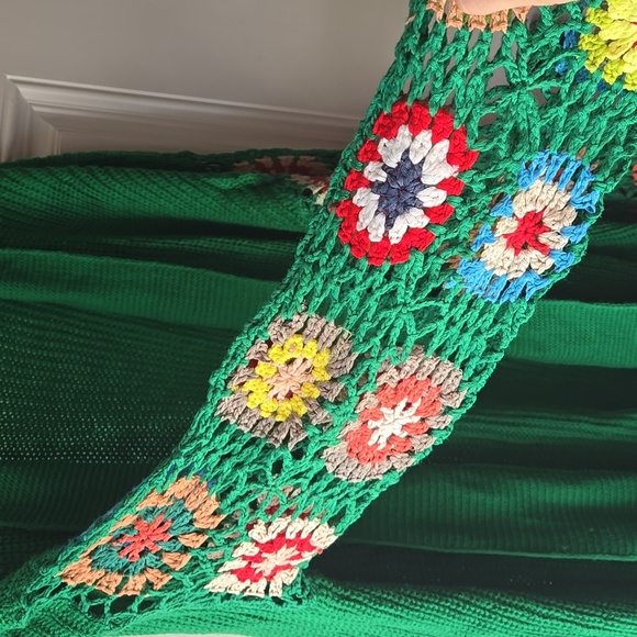 Blakely Boho Crochet Sleeve Long Line Cardigan - Picture 3 of 7